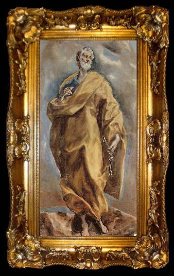 framed  El Greco Hl. Petrus, ta009-2